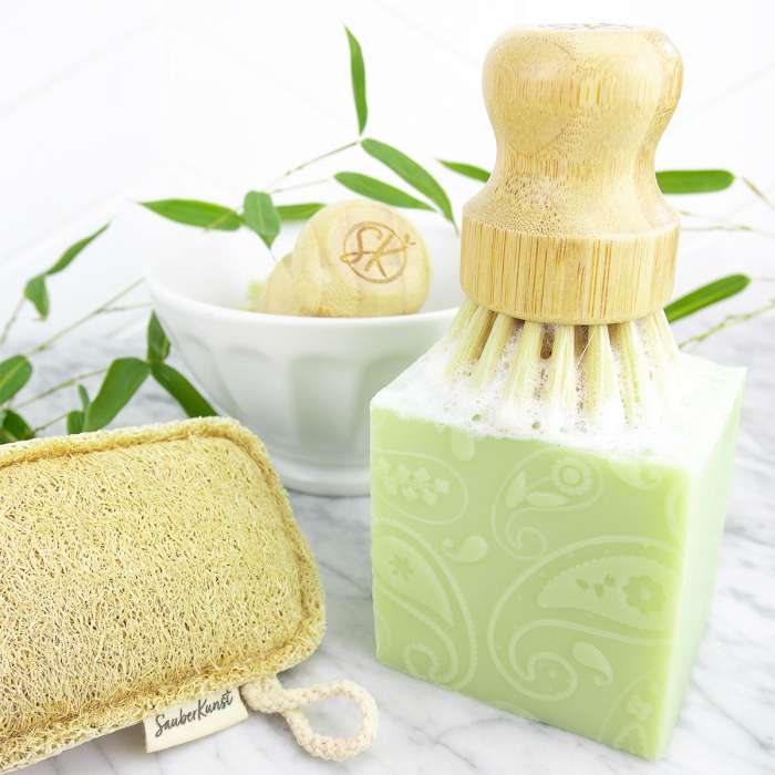 10 Stück Natürliche Luffa-Geschirrschwämme | 100% Biologisch Abbaubar & Kompostierbar | Vegane Küchenschwämme Ohne Plastik