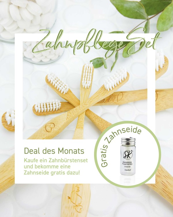 DEAL SauberKunst Zahnbürstenset mit Zahnseide