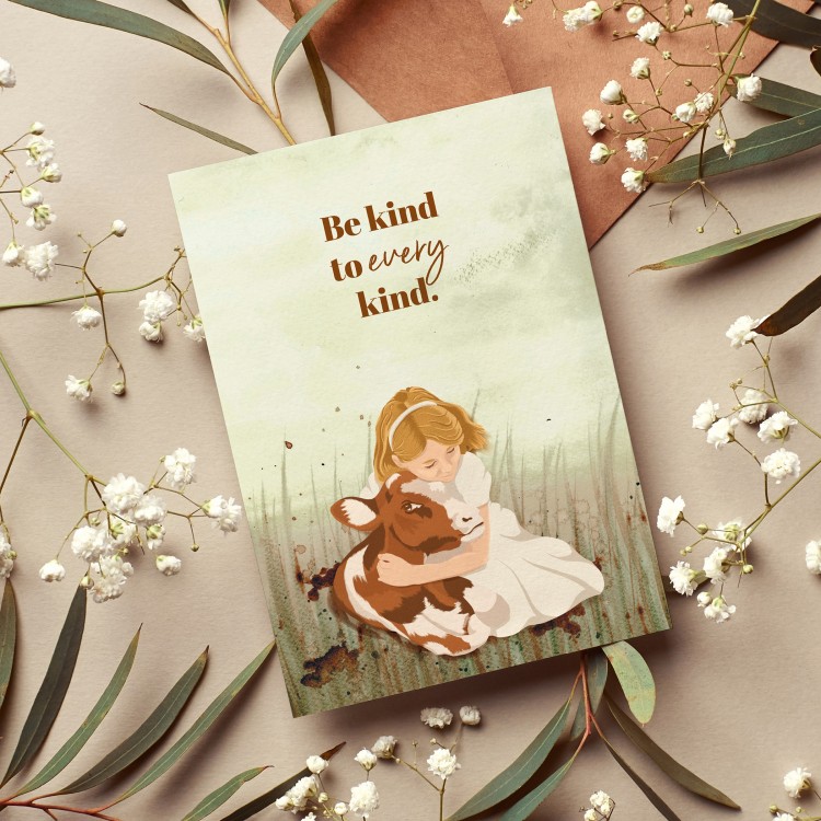 Postkarte "Be kind to every kind"